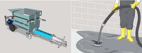 ANVIJET 650 – Transporte e bombeamento de grout - piso autonivelante